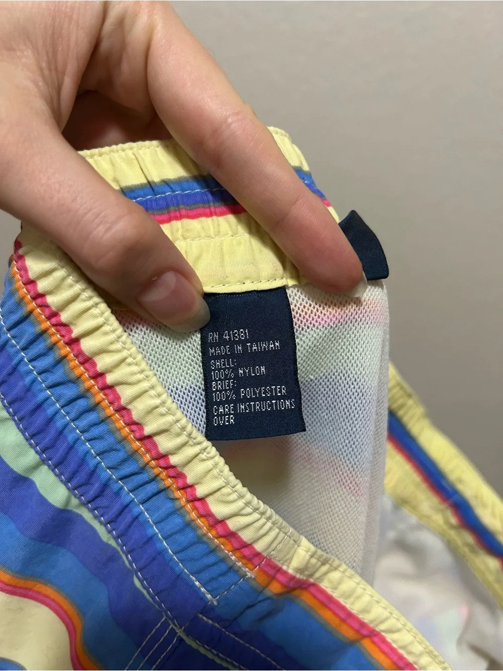 Vintage Polo Ralph Lauren Striped Multi-Color Swim Shorts Size Small